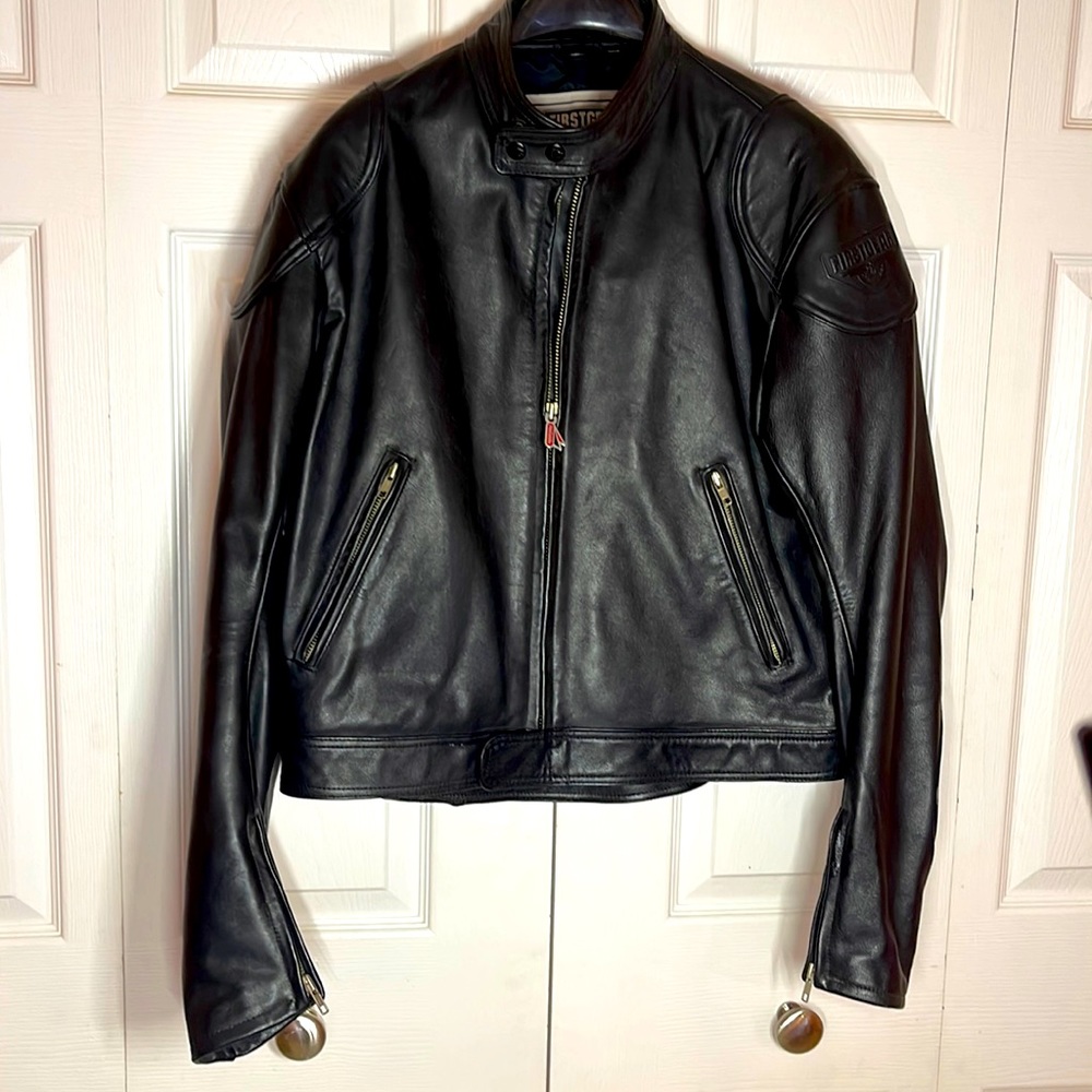 Leather Firstgear Hein Gericke armored motorcycle jacket Perfect condition